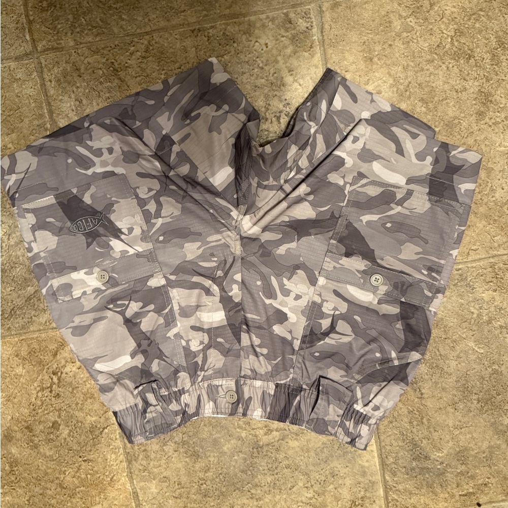 Gray Camouflage Athletic Shorts